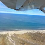 aerial photo of beach and ocean